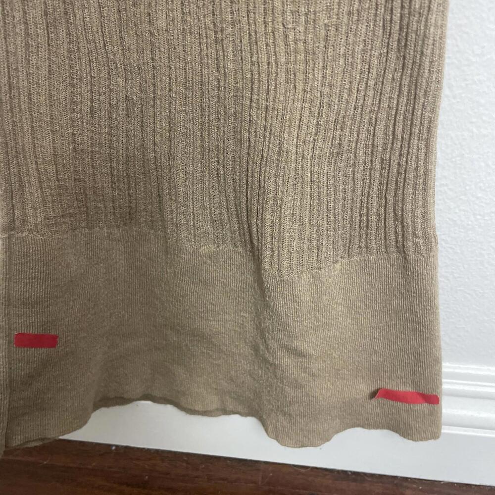 Helsa Justin Knit Off the Shoulder Sheer Long Sleeve Beige Maxi Dress S $258msrp - Picture 7 of 11